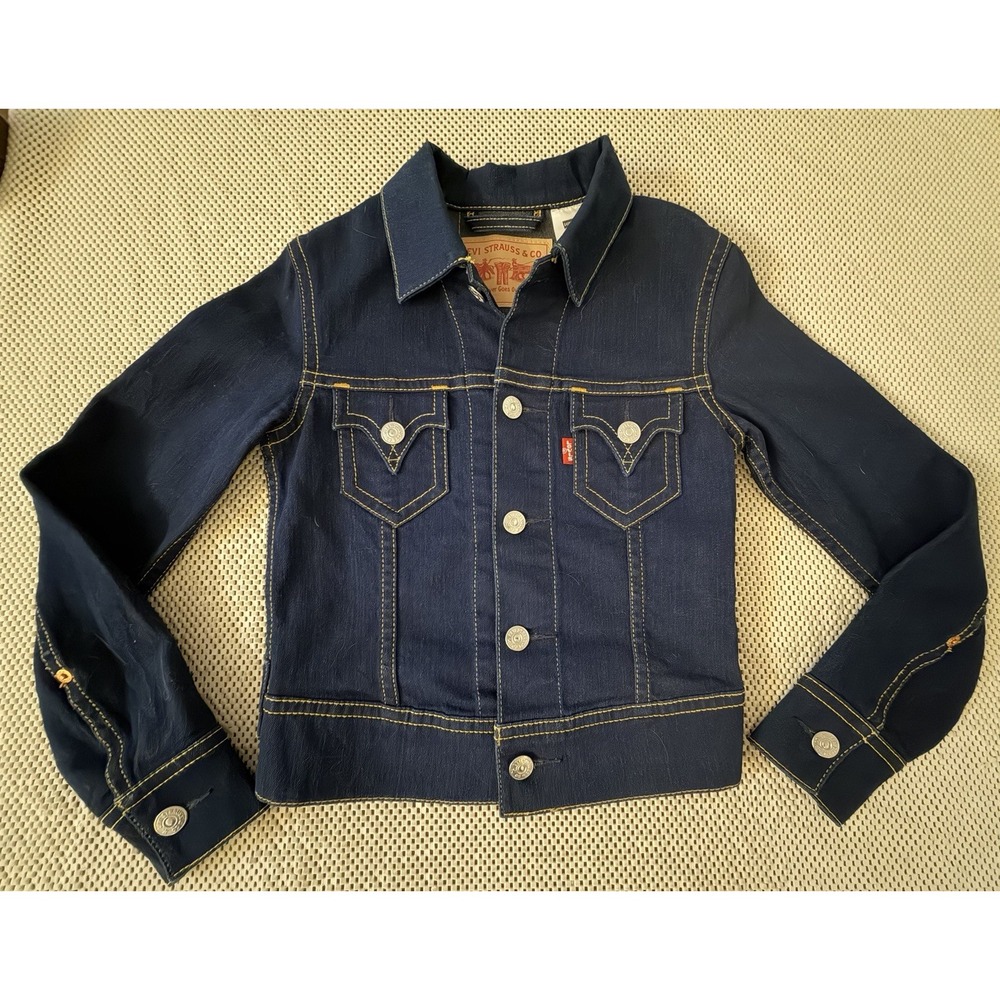 NEW Levi's Iconic Type 1 Jean Jacket Sz S/XS Blue Denim Stretch Western Yoke